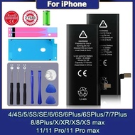 DaDaXiong Battery For iPhone 4 4S 6 6S 7 8 Plus SE X XR Xs 11 Pro Max 5 5S SE2  High Capacity Bateri