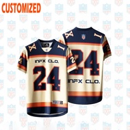 Free Customization 2025 Nfl Streetwear Jersey Edisi Nfl Vintage Collar Jersey, Breathable And Quick 