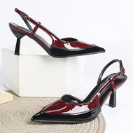 5 Colors Large Size 35-42 Women Sandals Pointed Toe Stiletto Back Strap High Heel Fashion Comfortabl