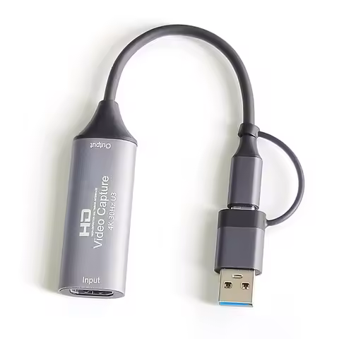 1080P Capture Card 4K HDMI-compatible to USB-A/C USB 3.0 2.0 Capture Video Audio Recording for OBS S
