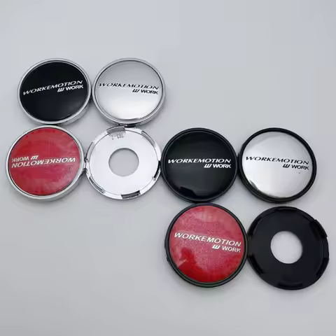 4pcs 63MM /59MM I.D W Work Emotion Logo Badge Car Wheel Center Caps for HRE Wheels Hub Rim Hubcaps C