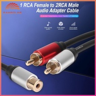 RCA Cable Female to 2RCA Male Splitter Y Shaped Splitter Cable for DVD TV