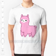 Pink Alpaca Custom Design Print For Men Women Cotton New Cool Tee T Shirt Big Size 6xl Alpaca Alpacasso Pink Fluffy XS-6XL