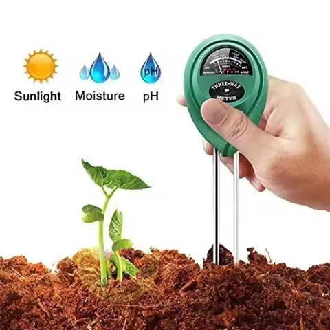 3in1 Soil Moisture Sunlight PH Meter Soil Water Acidity Humidity Light PH Test Garden Plants Acidity