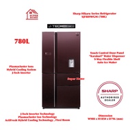 Sharp 780L Hikaru Series Refrigerator SJF889WGM | J-Tech Inverter | Karakuri Water Dispenser | Auto Ice Maker | Plasmacluster Ion | 780L Peti Sejuk Peti Ais [Delivery By Seller Only Klang Valley]