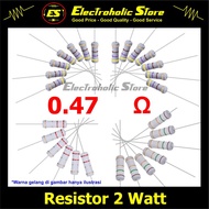 Resistor 2W 0.47 Ohm 2 Watt 2Watt 0,47ohm 0.47ohm 0,47 Tahanan