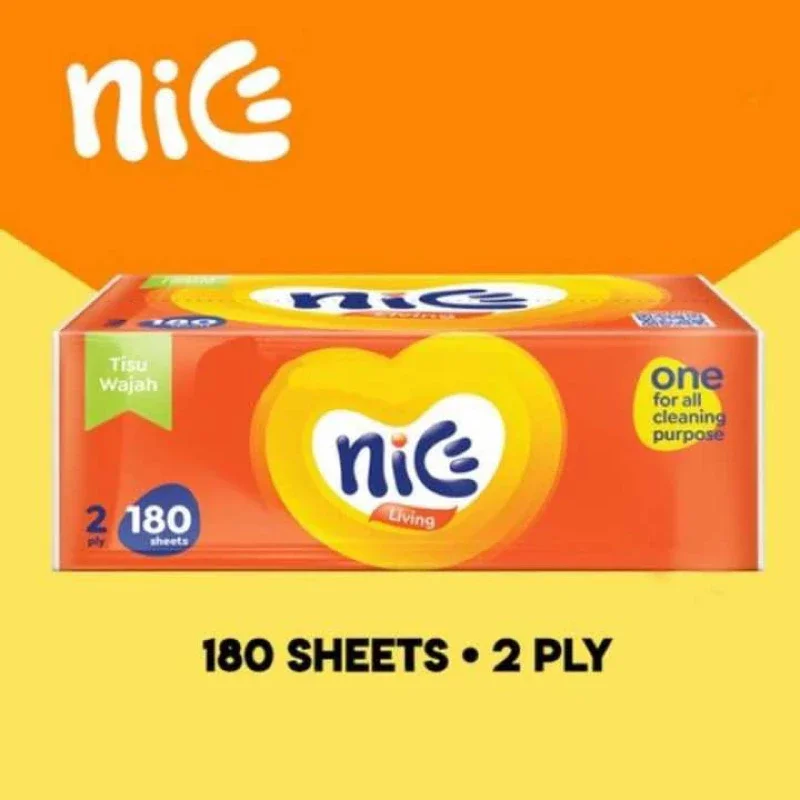 Tissue nice/Tisu nice 180 sheet 1pack/Tisu nice 180 sheet/Tissue nice 180 sheet 2ply/Tisu muka nice