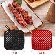 【KC】 Air Fryer Liner Air Fryer Mat Non-Stick Silicone Fryer Basket For Air Fryers 【BK】