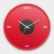 iPod U2 台灣製30CM辦公居家時尚極簡靜音掃描掛鐘 017