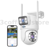 Hiseeu WS03 3MP+3MP Wifi Surveillance Camera Dual Lens 8X Digital Zoom Color Night Vision Human Dete