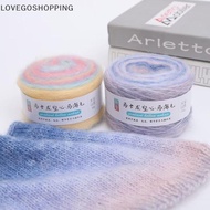 LSP Gradient Colorful Mohair Multicolor Rainbow Yarn 165Meters Hand-Woven Soft Yarn For Knitting Cro