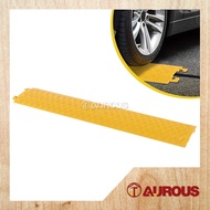 1 METER 1 CHANNEL YELLOW SAFETY PVC CABLE &amp; HOSE PROTECTOR RAMP FLOOR HUMP TRUNKING (100 X 13 X 2CM)