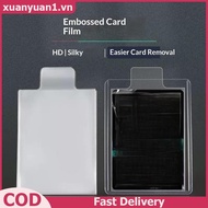 XUAN 100Pcs Smooth Transparent Raised Card Sleeves Clear Pull Tab Protectors for  Game Collection VN