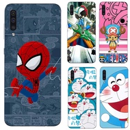 For Samsung Galaxy A50 A50S A30S SpongeBob SquarePants Spider Chopper Doraemon Print Back Phone Case Cover
