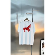 T-Shirt Lelaki dan Wanita Prada/Prada, T-Shirt Bercetak, T-Shirt Leher Bulat, T-Shirt Perniagaan, T-
