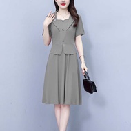 club dress maxi cash Dress Collar dress Women 2024 Summer New Fashion Wide Wife plus size Mother Wea