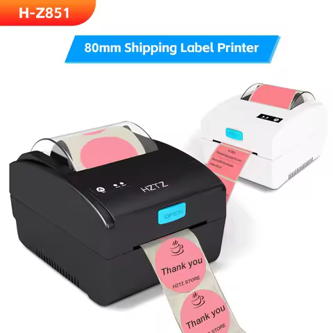 HZTZ 80mm Thermal Label Printer Bar QR Code Sticker Machine xprinter xp 365b H-Z851 USB Bluetooth Pr