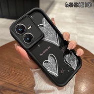 Casing Hp VIVO Y22 VIVO Y22s Case Pola Hati yang Bersinar Silikon Softcase Kesing Hp Cangkang anti d