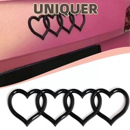 UNIQUER Trunk Tail Label Badge, ABS Plastics Heart-shaped Love Heart Logo Rear, Modified Love Tail L