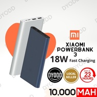 Fast delivery♝[LATEST] Xiaomi Powerbank 3 10000mAh Fast Charging 18W Portable Charger Mi Power Bank