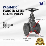 Valmatic A105 Forged Steel Globe Valve, DN15-DN15, connection to ANSI 150,300,600