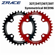 ZRACE BCD96 Symmetrical Chainrings for MTB 32T 34T 36T 38T AL7075 CNC Process Vickers-Hardness 15+ C