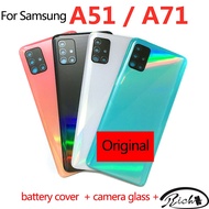 Original For Samsung Galaxy A51 A515 A71 A715Phone Housing Case Battery Back Cover Rear Door Cover P