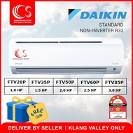 DAIKIN 1.0HP/1.5HP/2.0HP/2.5HP/3.0HP Non Inverter R32 Air Conditioner FTV28P/35P/50P/60P/85P FTV28PB/35PB/50PB/60PB/85PB / RV28PB/35PB/50PB/60PB/85PB Air Cond Deliver by Seller (Klang Valley area only)