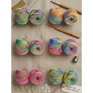 Gradient knitting yarn, shiny poly color, d27,/, polyester gradation knitting yarn, 100 grams, sligh