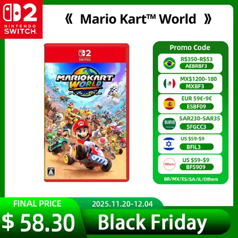 Nintendo Switch 2 - Mario Kart World - 100% Official Games Physical Deals Racing Party Genre Game Sw