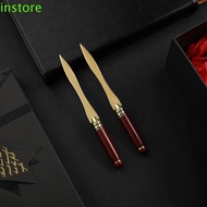 INSTORE Letter Opener Stainless Steel Exquisite DIY Crafts Tool Letter Supplies Wooden Handle Student Stationery Envelopes Opener