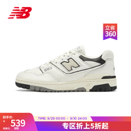 NEW BALANCE  NB550官方板鞋男鞋女鞋情侣复古低帮百搭米色/黑色休闲运动鞋 米色/黑色 BB550LWT 42.5 (脚长27cm)