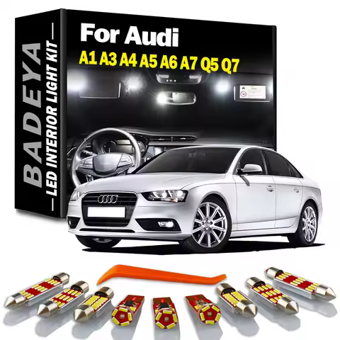 LED Interior Map Dome Light Car Bulbs Kit For Audi Q5 8R Q7 4L A1 8X A3 8L 8P 8V A4 B5 B6 B7 B8 A5 A