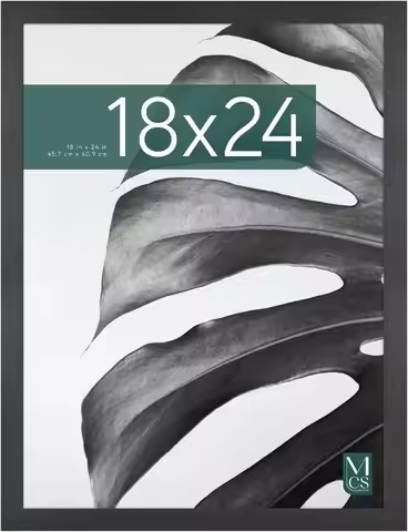 18x24 Poster Frame Black Woodgrain, Vertical & Horizontal Hanging for Photos & Art Prints (1-Pack)