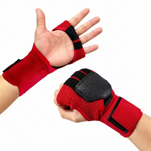 Half Finger Boxing Training Gloves Muay Thai Fighting MMA Boxing Fitness Quick Strap Gym Home Boxing