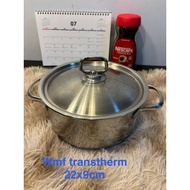 wmf transtherm stainless cookware 22x9cm