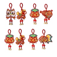 [tenlzsp0bc] 2 Pieces Chinese New Year Ornament 2026 Decorative for Celebration Door Wall