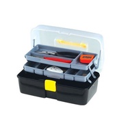 PP Storage Box PP Accessories Parts Screw Brush Plastic Stationery Paint Toolbox Three-Layer Suitcas