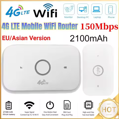 M7 4G LTE Mobile WiFi Hotspot 150Mbps Portable Pocket Router 2100mAh with SIM Card Slot for Asia Eur