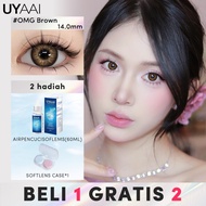 [Beli 1 Gratis 2]UYAAI Softlens Mata Korea Best Seller 6 Months(1Pasang softlens + Air Pencuci Softl