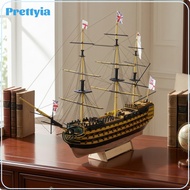 Prettyia Laser-Cut Wooden Ship Model Kit DIY Sailing Ship Model Kit Historical Display for Hobbyists