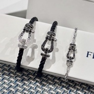 FRED JEWELRY BRACELET 18K Gold Black Diamond Medium / Large 黑色 鑽石 馬蹄扣 手鏈 手繩 黑鑽