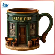 [gouyu77.vn] Irish Pub 3D Resin Mug with Inner Liner - 300ml, Gift Boxed, Ideal for Various Occasion
