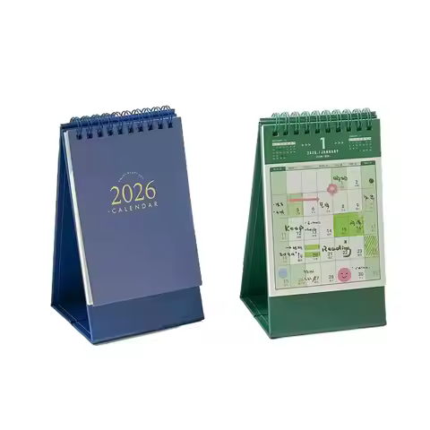 Simple Desk Organizer Creative 2026 Calendar Portable Calendar Aesthetic Coil Planner For Business T