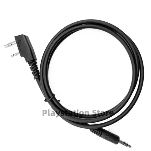 K-Type 2 Pin to 3.5mm AUX Audio Connecting Cable 1m For BAOFENG QUANSHENG TYTera KENWOOD WOXUN PUXIN