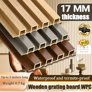 WPC Fluted Wall Panel Sticker Waterproof Grille Design Ecological Board TV Background Pvc Wood Panel