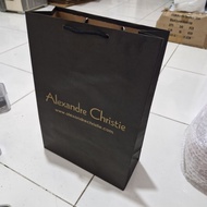 Alexandre Christie paper bag Black AC Watch bag Large AC paper bag