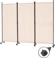 eusf Rolling Divider Partition Privacy Screens Freestanding Fabric Room Panel Portable Folding Wall 