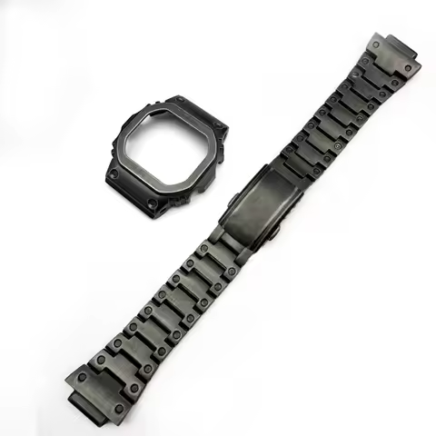 DW5600 GW5610 Titanium Case Mod Kit For Casioak Watch Metal Bezel And Strap G5600E GWB5600 GWM5610 D