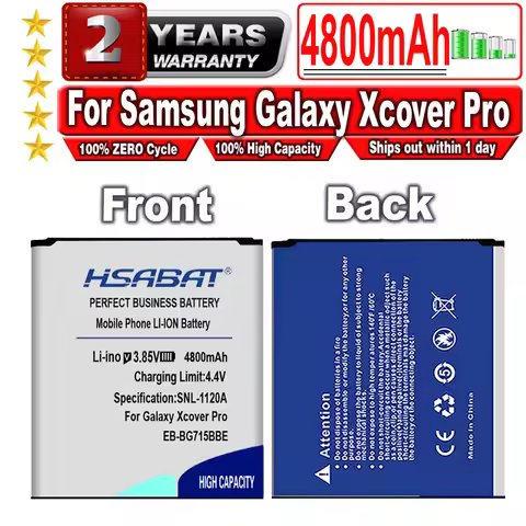 HSABAT 4800mAh EB-BG715BBE EB-BG736BBE Battery for Samsung Galaxy Xcover Pro Xcover6 Pro